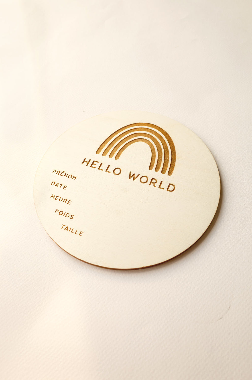Pancarte naissance Hello World – Atelier Complice