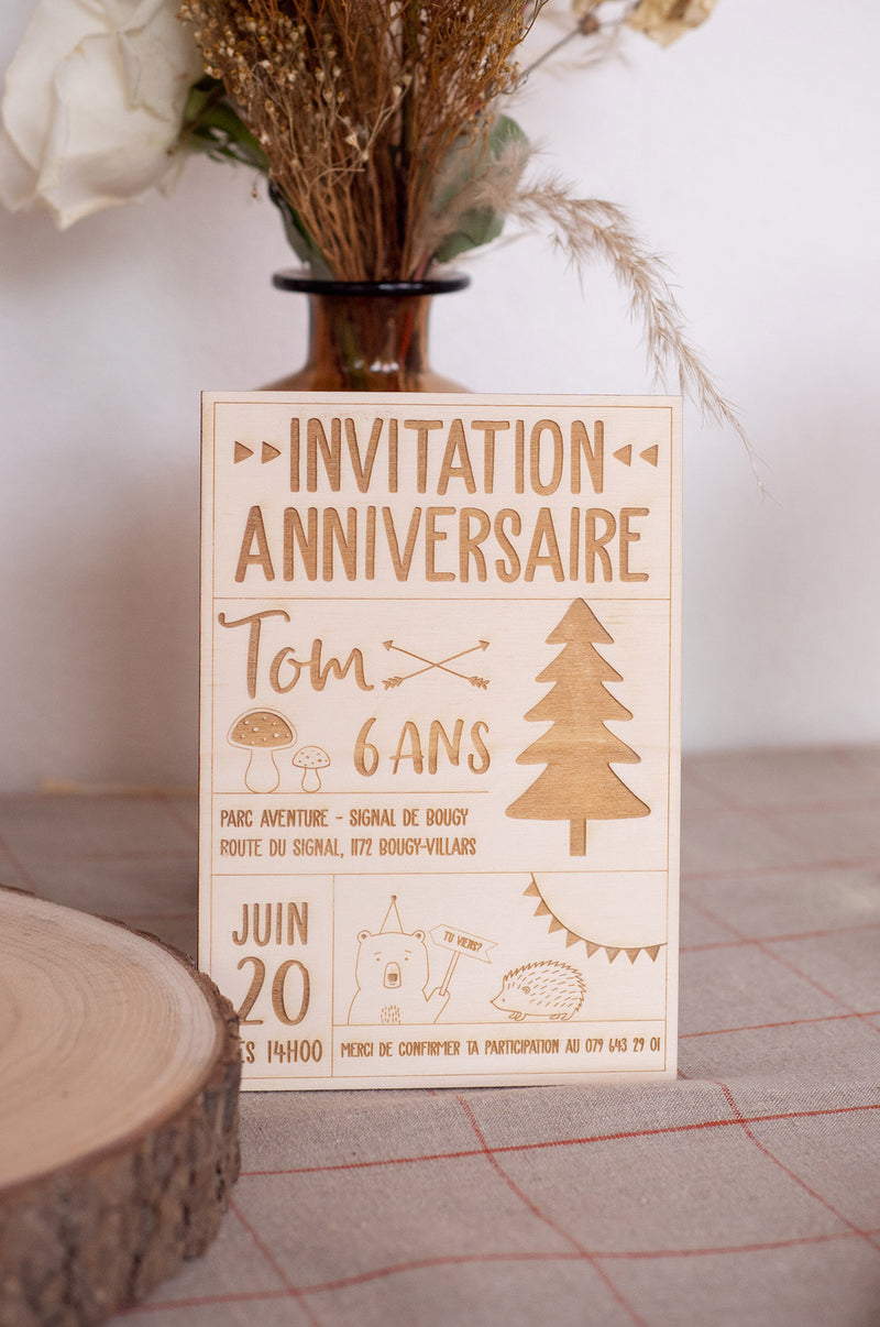 Invitation "Dans les bois"